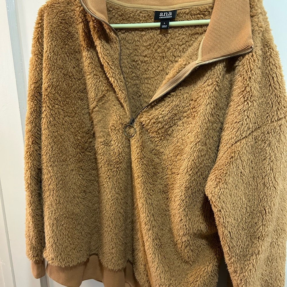 a.n.a Warm Tan Fleece Jacket